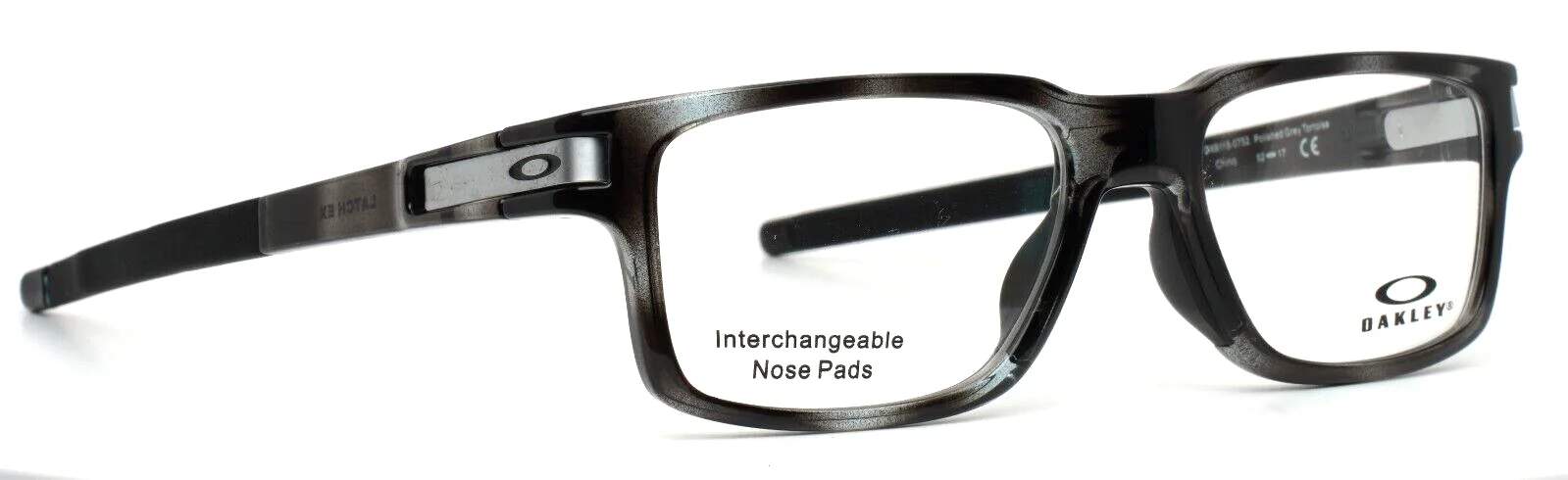 OAKLEY Latch Ex OX8115-0752 Polished Grey Tortoise Mens Eyeglasses 52-17-136 3